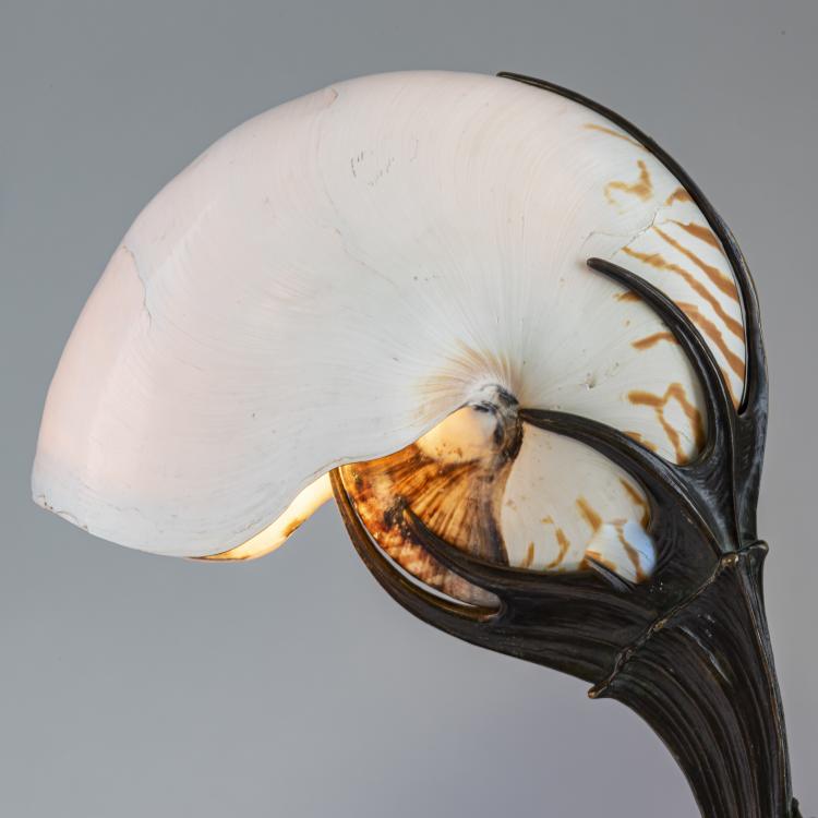 Bild 5 zu Objekt, Nautilus-Tischleuchte, um 1900, Gustav Gurschner, Krupp, Arthur, Kunst-Erzgiesserei, Wien, 162C 295