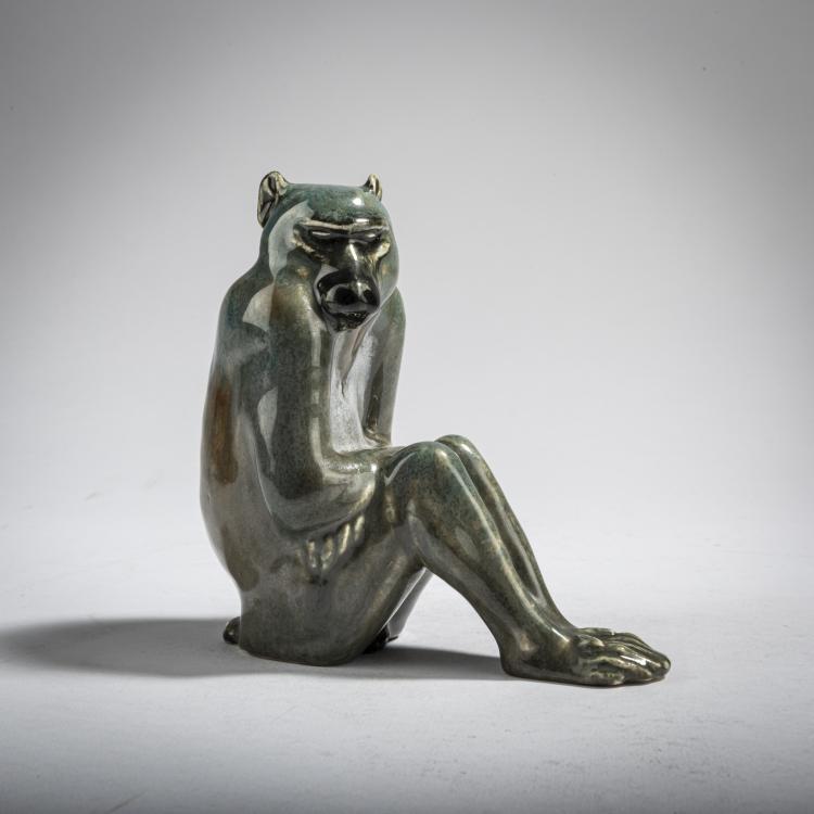 Hauptbild zu Objekt, Bear baboon, c. 1920, Eduard Klablena, Langenzersdorf, 162C 492