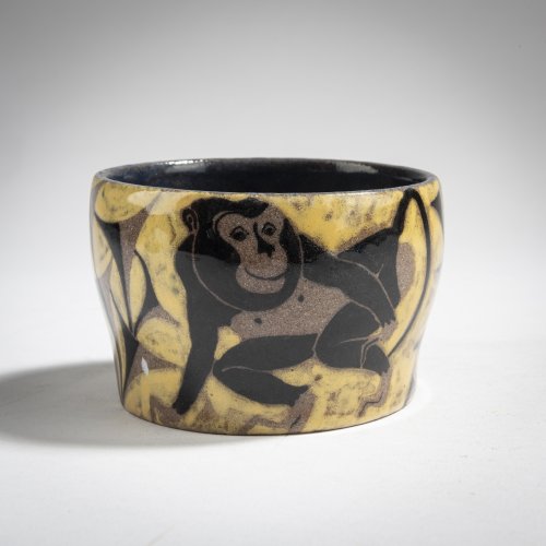 Small cachepot with monkeys, c. 1920