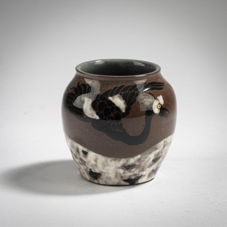 Bild 2 zu Objekt, Vase with cranes, c. 1920, Eduard Klablena, Langenzersdorf, 162C 495