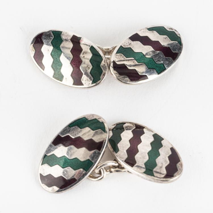 Hauptbild zu Objekt, Pair of cufflinks, c. 1925, Deutschland, 162C 409