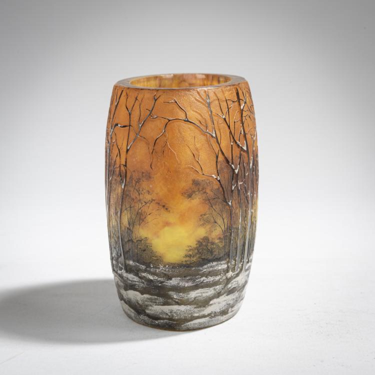 Bild 3 zu Objekt, Kleine Vase 'Cr&eacute;puscule neige' oder 'Paysage d'hiver', um 1902, Nancy Daum Fr&egrave;res, Daum Fr&egrave;res, Nancy, 162B 87