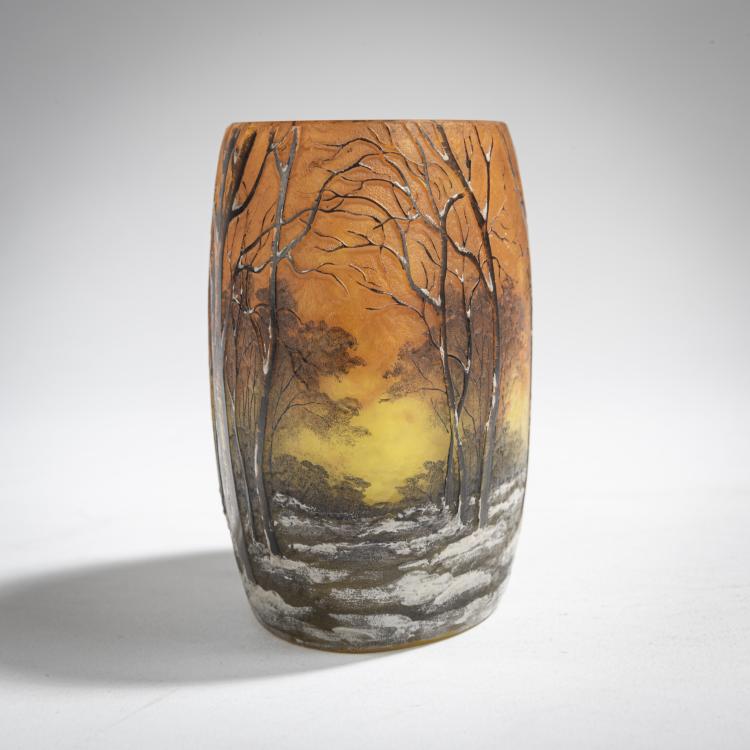 Bild 4 zu Objekt, Kleine Vase 'Cr&eacute;puscule neige' oder 'Paysage d'hiver', um 1902, Nancy Daum Fr&egrave;res, Daum Fr&egrave;res, Nancy, 162B 87