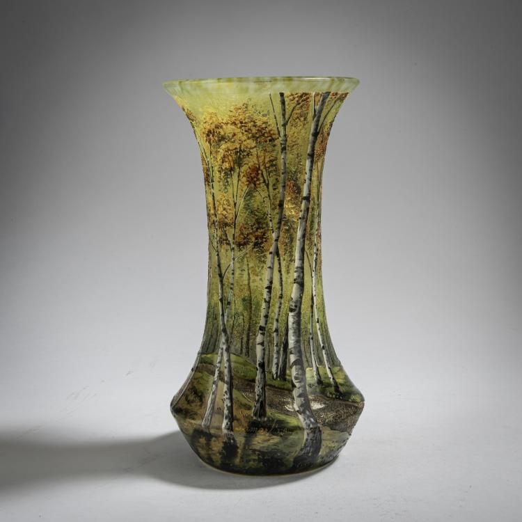 Hauptbild zu Objekt, 'Lamartine'-Vase 'Paysage', um 1910, Legras & Cie., Saint-Denis, 162B 182