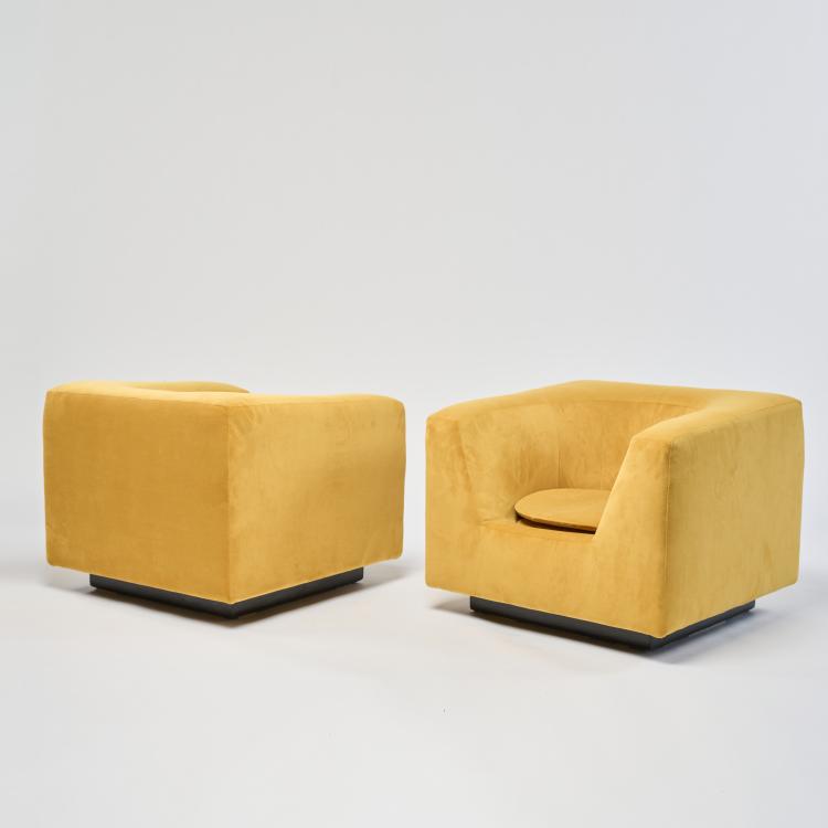 Bild 3 zu Objekt, Two 'Elliptiques' easy chairs, c. 1965, Bernard Govin, Saporiti, Italien, 169A 123
