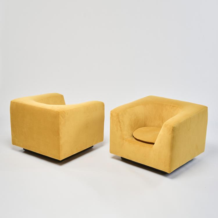 Bild 4 zu Objekt, Two 'Elliptiques' easy chairs, c. 1965, Bernard Govin, Saporiti, Italien, 169A 123