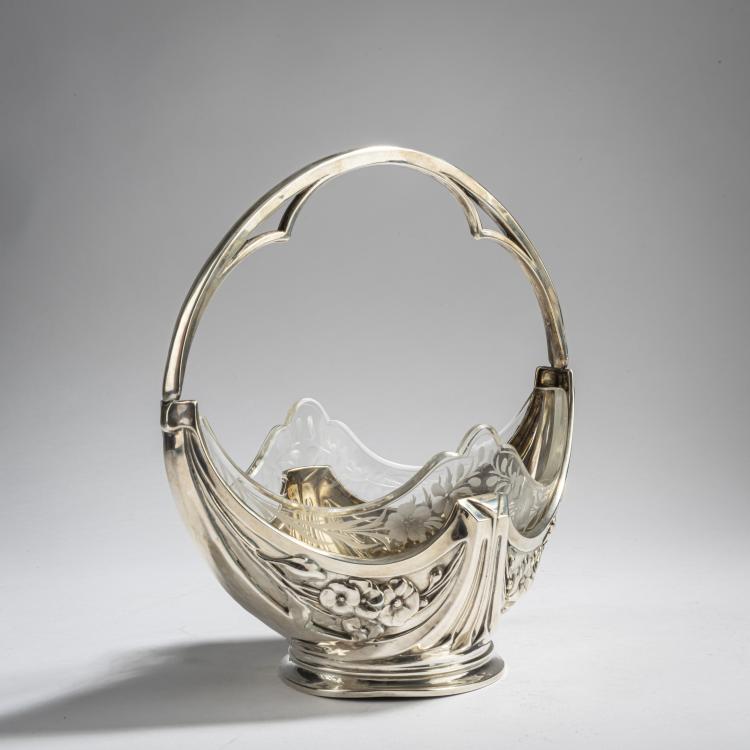 Bild 1 zu Objekt, Flower basket, c. 1900, Pegau, Adolf, Pforzheim (wohl), 162C 427