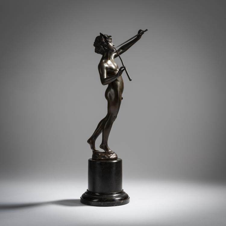 Bild 1 zu Objekt, Young man blowing the double Aulos, c. 1900, Franz Iffland, 165C 304