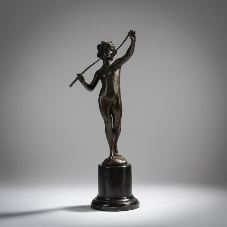 Bild 4 zu Objekt, Young man blowing the double Aulos, c. 1900, Franz Iffland, 165C 304