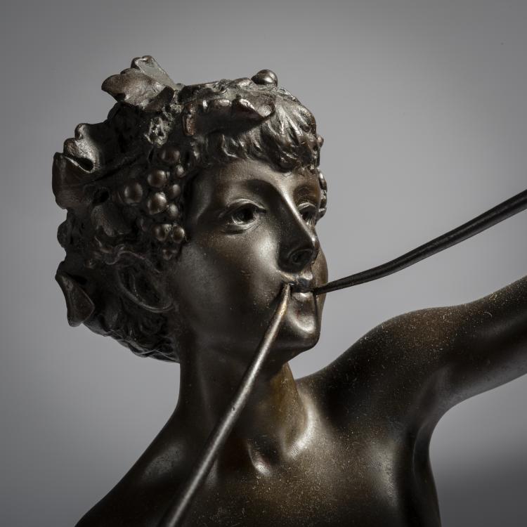 Bild 6 zu Objekt, Young man blowing the double Aulos, c. 1900, Franz Iffland, 165C 304