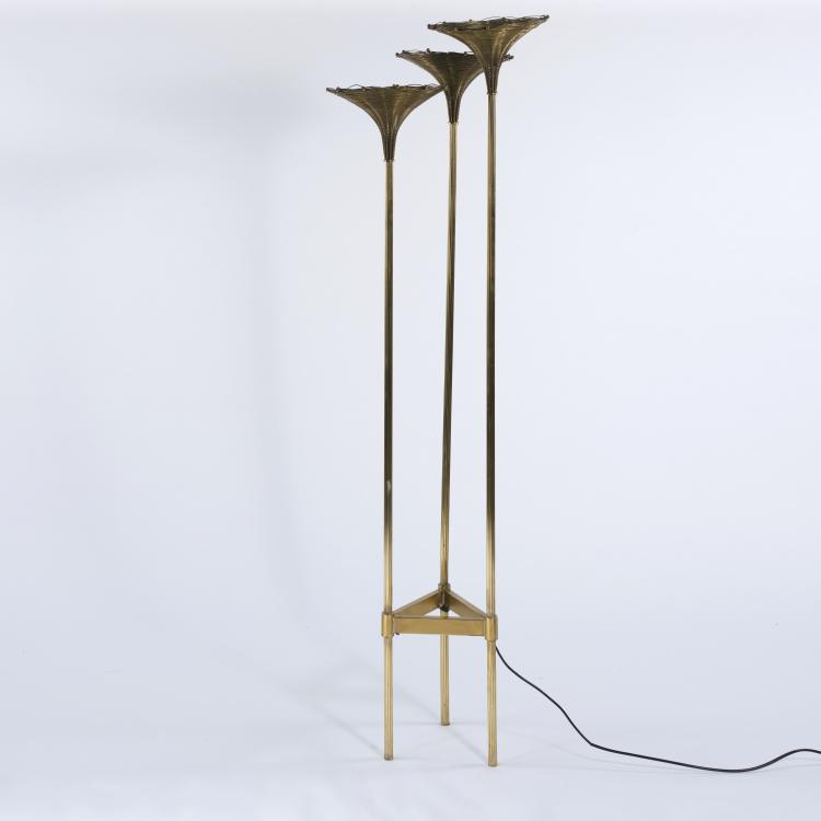 Hauptbild zu Objekt, Stehleuchte, um 1965, Maison Bagu&egrave;s, Paris (zugeschrieben), 163C 412