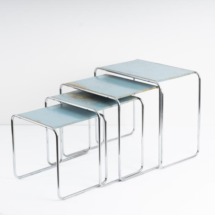 Hauptbild zu Objekt, 4 nesting tables 'B 9', 1925/26, Marcel Breuer, Thonet Mundus, 163A 7