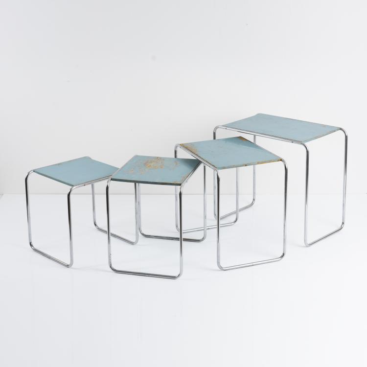 Bild 1 zu Objekt, 4 nesting tables 'B 9', 1925/26, Marcel Breuer, Thonet Mundus, 163A 7