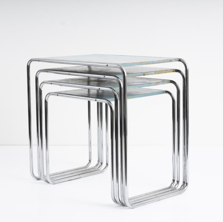 Bild 2 zu Objekt, 4 nesting tables 'B 9', 1925/26, Marcel Breuer, Thonet Mundus, 163A 7