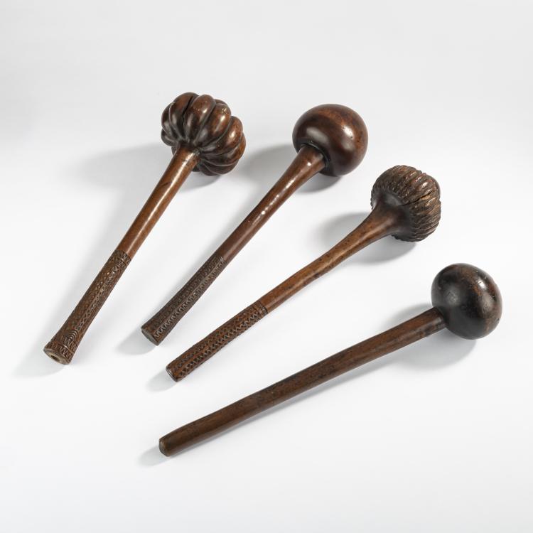 Bild 1 zu Objekt, 4 throwing clubs, 19th century, Fidschi, 163B 224