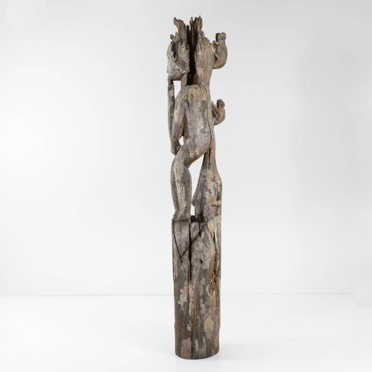 Bild 1 zu Objekt, Skulptur Hampatong mit Sapoedoe Krokodil, 19. Jahrhundert, BUDHAYA, Indonesien, 163B 227