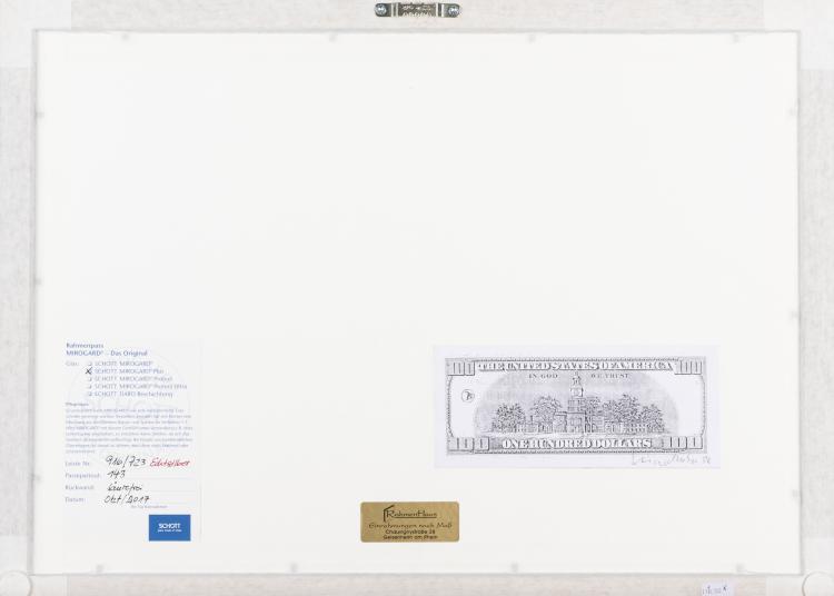 Bild 1 zu Objekt, 100-Dollar note, 2008, Holger Schmidhuber, 163B 244
