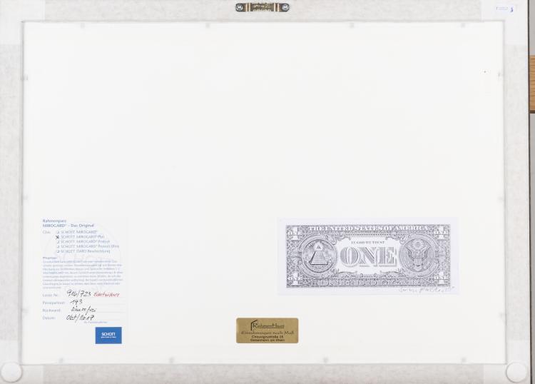 Bild 1 zu Objekt, 1-Dollar note, 2008, Holger Schmidhuber, 163B 246