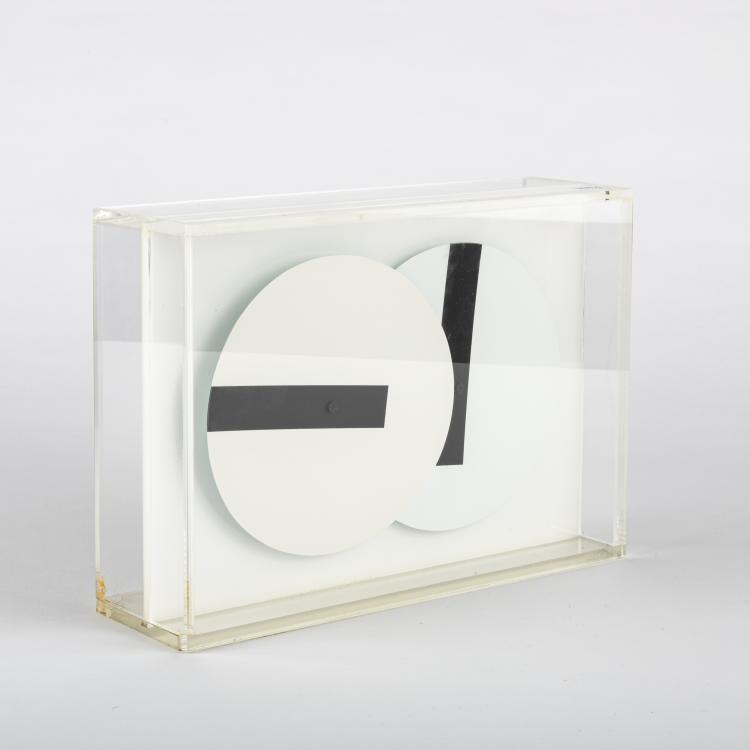 Bild 1 zu Objekt, Kinetic clock picture 'Kastor and Polydeukes', 1976, Heinz te Laake, 163B 214