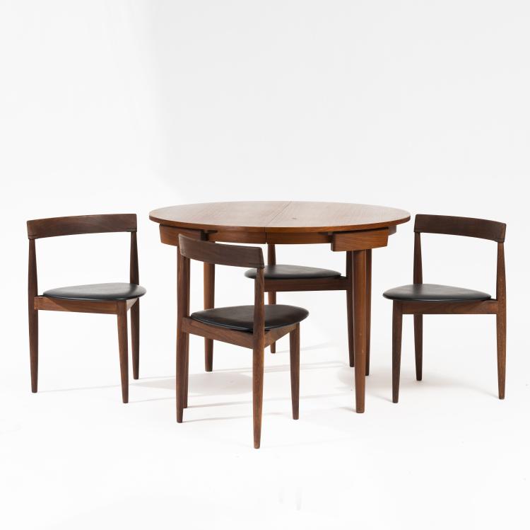Bild 4 zu Objekt, Tisch mit vier St&uuml;hlen, 1962, Hans Olsen, Frem R&oslash;jle M&oslash;belfabrik, 163C 492