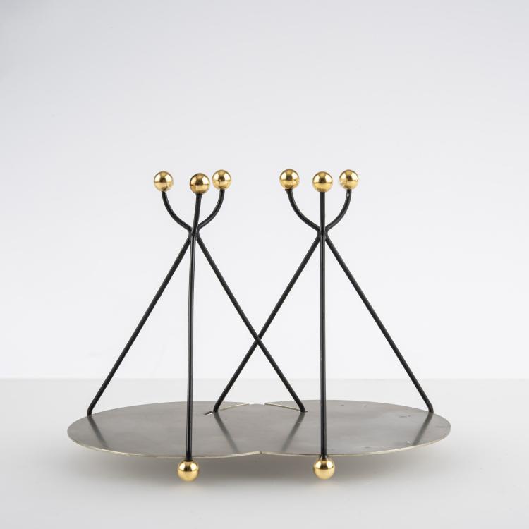 Hauptbild zu Objekt, Kerzenst&auml;nder 'Chanoukia' f&uuml;r zwei Kerzen, 1988, Herman Hermsen, 163E 905