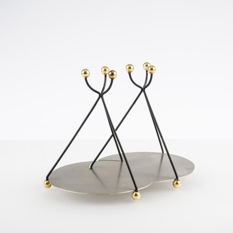 Bild 1 zu Objekt, Kerzenst&auml;nder 'Chanoukia' f&uuml;r zwei Kerzen, 1988, Herman Hermsen, 163E 905