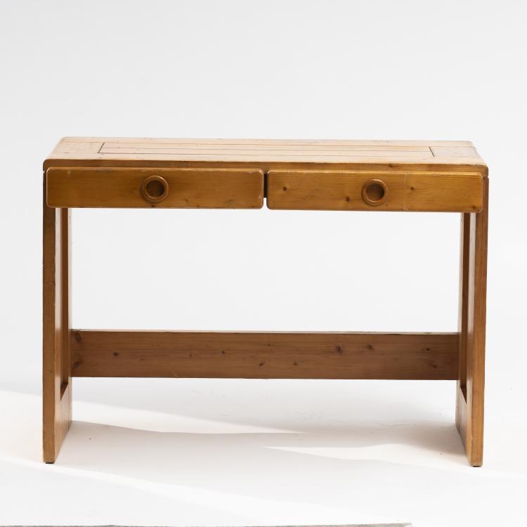 Bild 1 zu Objekt, Schreib- / Schminktisch 'Les Arcs', um 1968, Charlotte Perriand, Frankreich, 163C 418