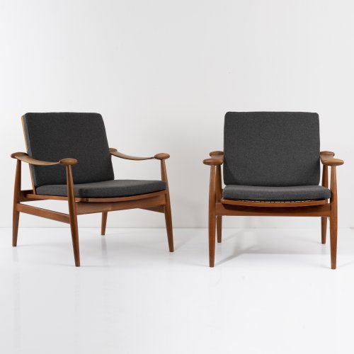 2 'Spade chair' armchairs, 1953