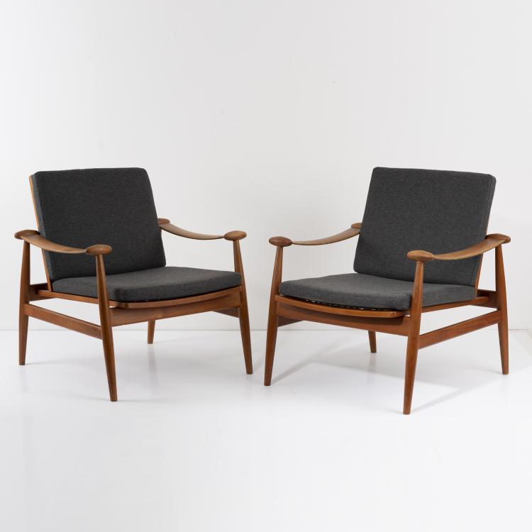 Bild 2 zu Objekt, Zwei Armlehnsessel 'Spade chair', 1953, Finn Juhl, France & S&oslash;n, Kopenhagen., 163C 471