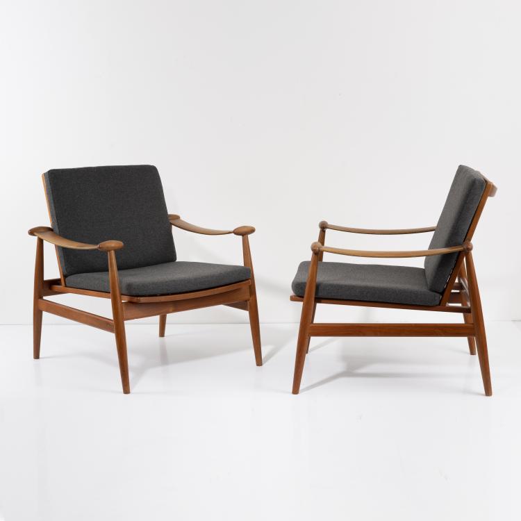 Bild 3 zu Objekt, Zwei Armlehnsessel 'Spade chair', 1953, Finn Juhl, France & S&oslash;n, Kopenhagen., 163C 471