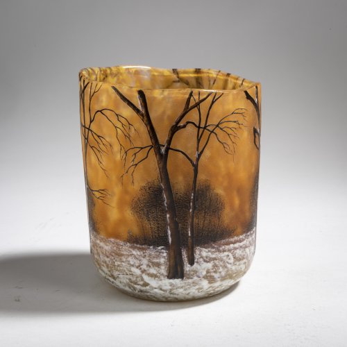 'Crépuscule neige' or 'Paysage hiver' vase, c. 1902