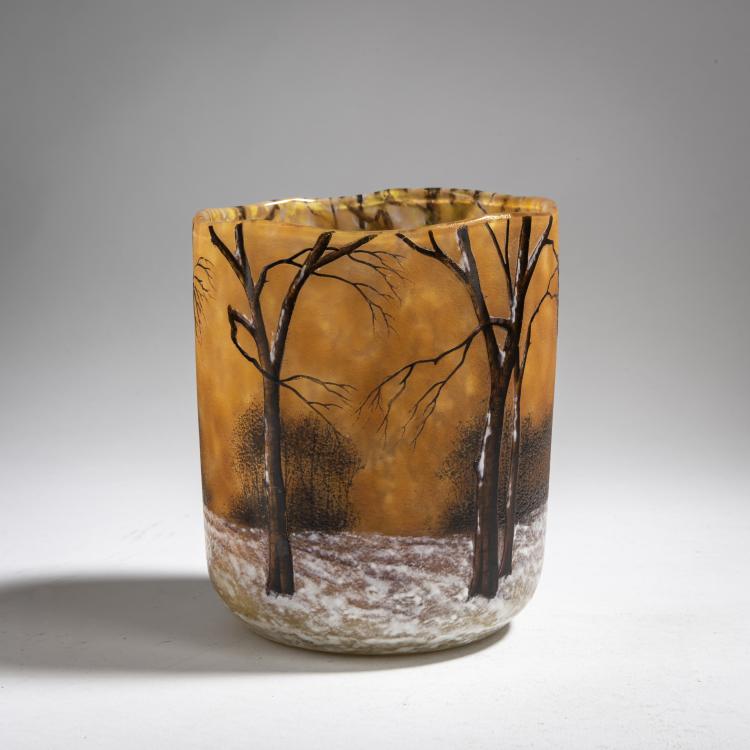 Bild 2 zu Objekt, Vase 'Cr&eacute;puscule neige' oder 'Paysage hiver', um 1902, Nancy Daum Fr&egrave;res, Daum Fr&egrave;res, Nancy, 162B 88