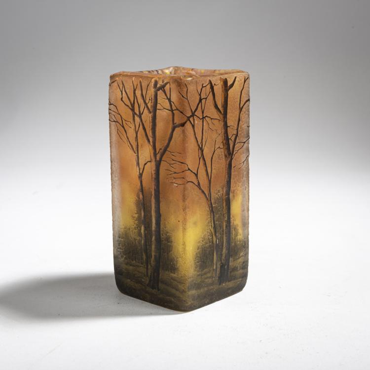 Bild 1 zu Objekt, Vase 'Cr&eacute;puscule neige' oder 'Paysage hiver', um 1902, Nancy Daum Fr&egrave;res, Daum Fr&egrave;res, Nancy, 162B 90