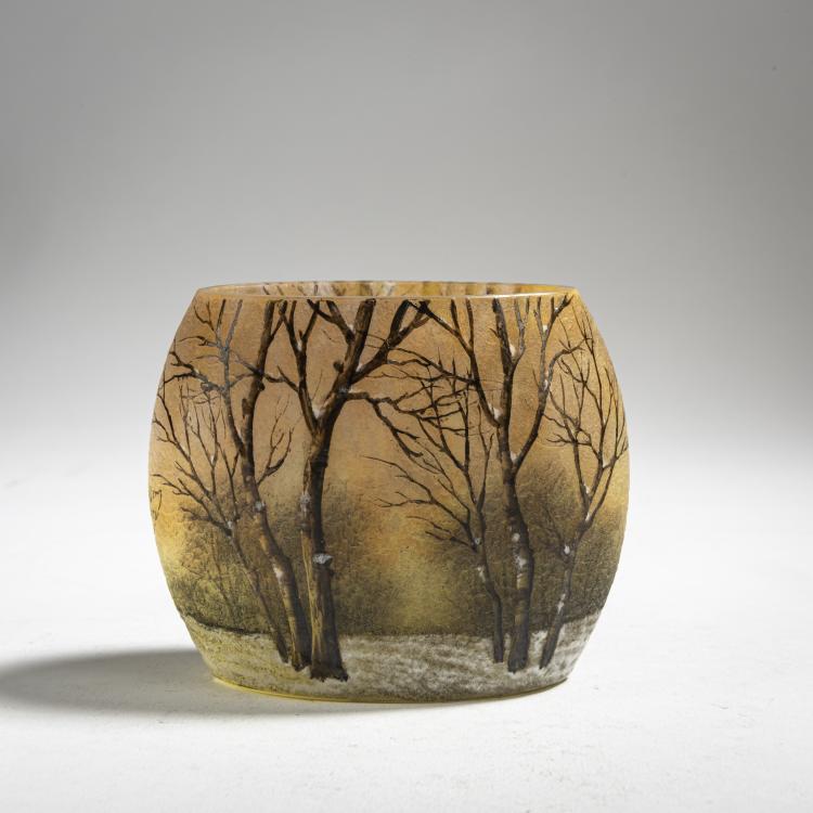 Hauptbild zu Objekt, Vase 'Cr&eacute;puscule neige' oder 'Paysage hiver', um 1902, Nancy Daum Fr&egrave;res, Daum Fr&egrave;res, Nancy, 162B 91