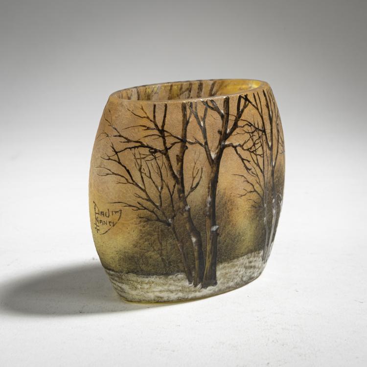 Bild 1 zu Objekt, Vase 'Cr&eacute;puscule neige' oder 'Paysage hiver', um 1902, Nancy Daum Fr&egrave;res, Daum Fr&egrave;res, Nancy, 162B 91