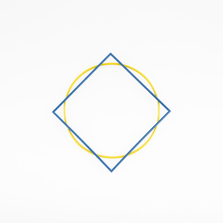 Hauptbild zu Objekt, Klemmbrosche 'Square + Circle', 1985, Herman Hermsen, 163E 768