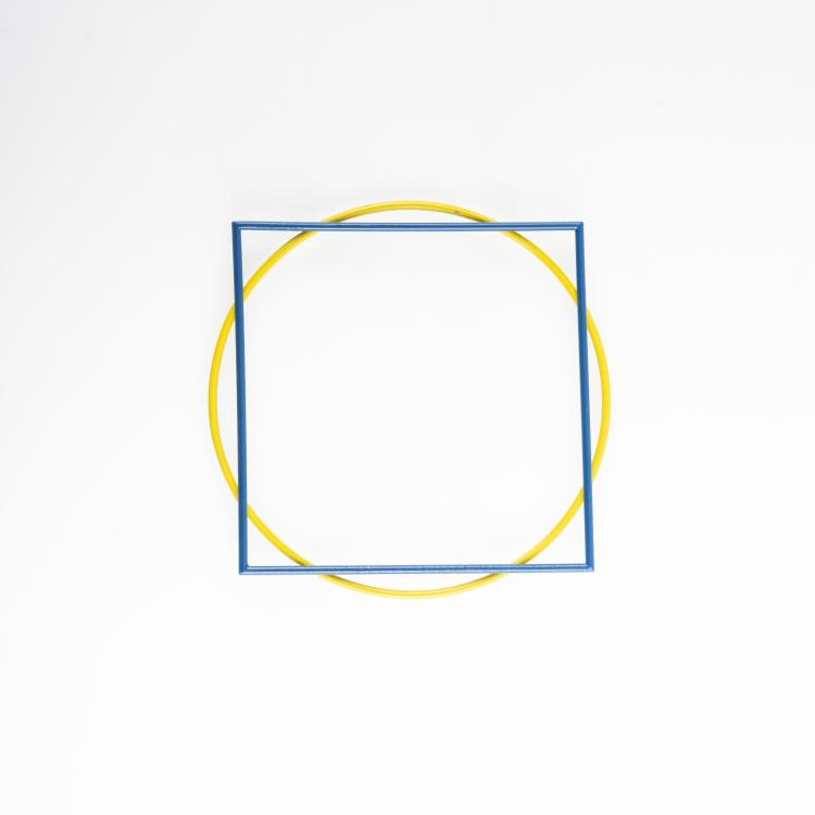 Bild 1 zu Objekt, Klemmbrosche 'Square + Circle', 1985, Herman Hermsen, 163E 768