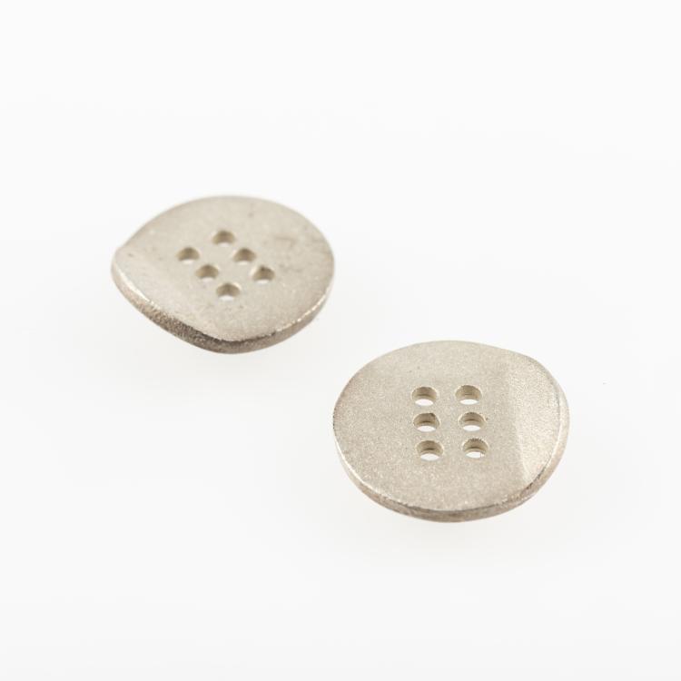 Hauptbild zu Objekt, 2 decorative buttons, 1990-91, Grischa G&ouml;ddertz, Best Friends - Modern Jewelry, 163E 1056