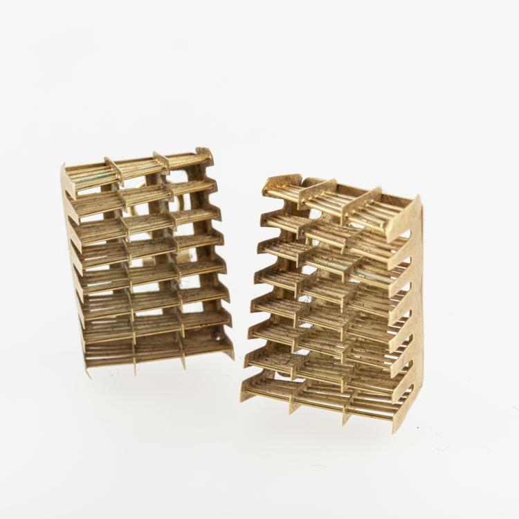 Hauptbild zu Objekt, Pair of ear clips, 1986, Anna Fraling-Thorn, 163E 1017