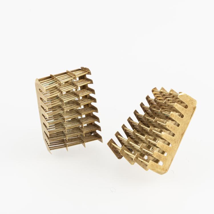 Bild 1 zu Objekt, Pair of ear clips, 1986, Anna Fraling-Thorn, 163E 1017