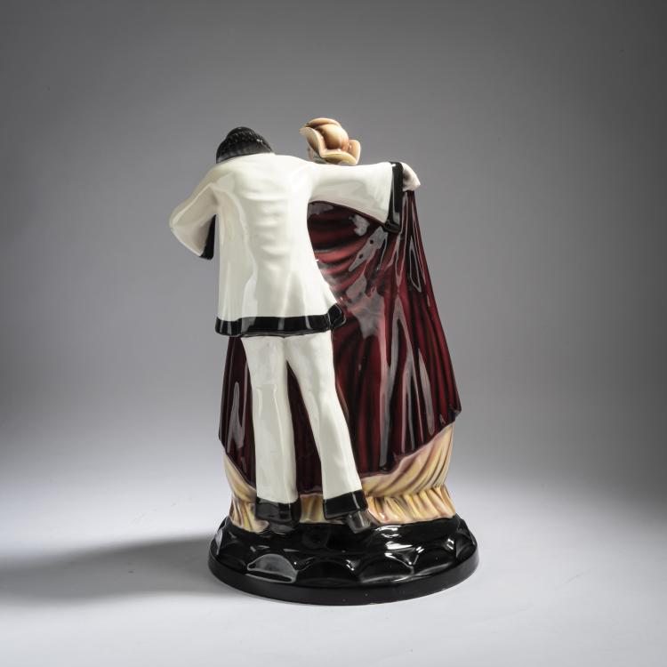 Bild 3 zu Objekt, 'Harlekin, seiner Columbine die Hand k&uuml;ssend', um 1929, Josef Lorenzl, Goldscheider, Friedrich, Wien, 162C 481