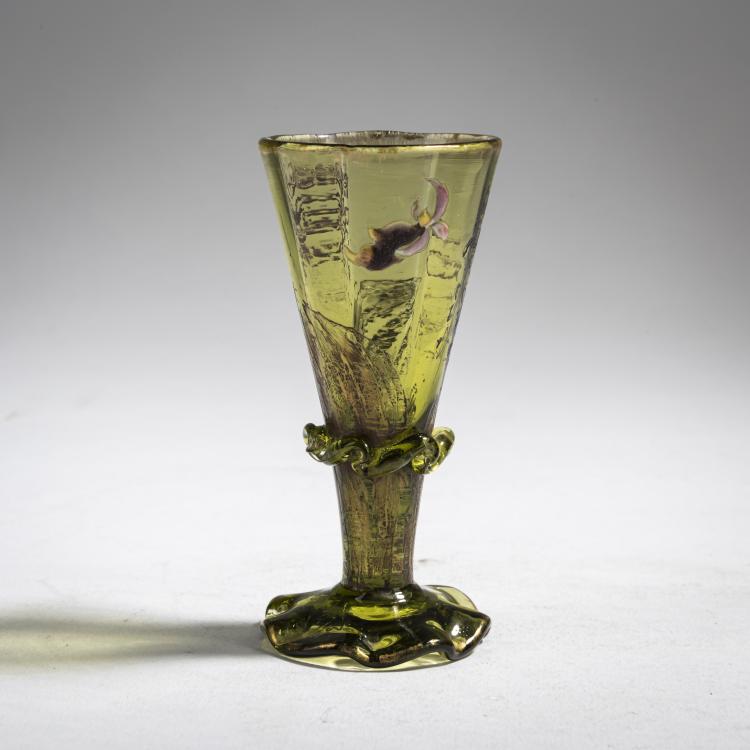 Hauptbild zu Objekt, Lik&ouml;rglas 'Ophrys apifera', um 1895/96, Emile Gall&eacute;, Gall&eacute;, Emile, Nancy, 162B 142