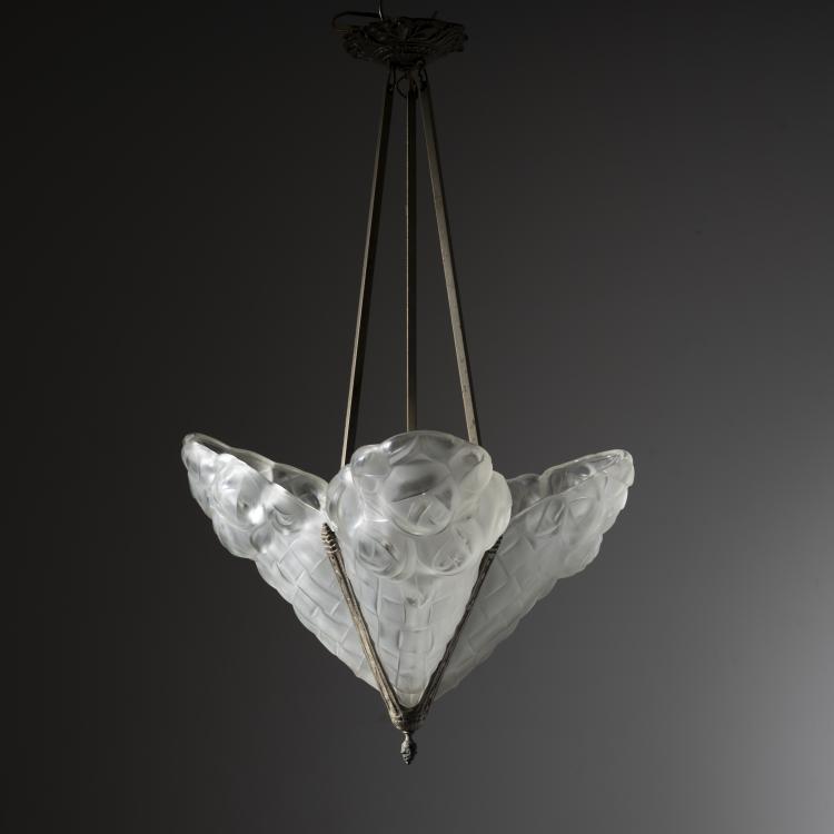 Hauptbild zu Objekt, Deckenleuchte, um 1930, Degu&eacute;, Verrerie d'Art, Paris, 162B 135
