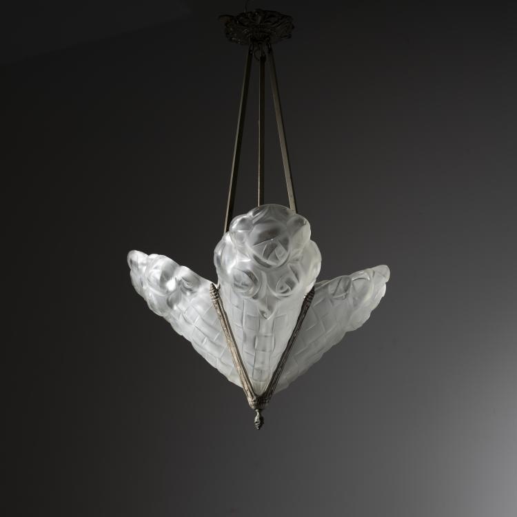 Bild 1 zu Objekt, Deckenleuchte, um 1930, Degu&eacute;, Verrerie d'Art, Paris, 162B 135