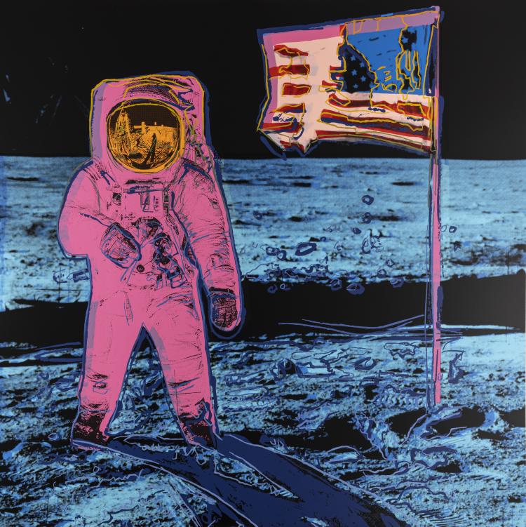 Bild 1 zu Objekt, 'Moonwalk (Yellow & Pink)', 1987 (Druck sp&auml;ter), Andy Warhol (nach), Sunday B. Morning, 163D 632