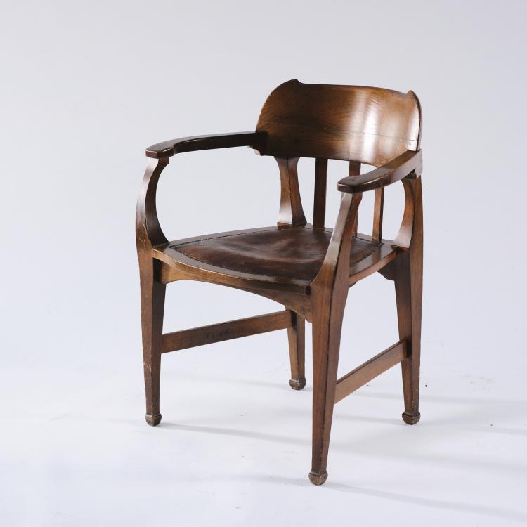 Bild 4 zu Objekt, Armlehnstuhl 'Haus Fieser, Baden-Baden', 1902, Richard Riemerschmid, Kohlbecker, B. & Sohn, M&uuml;nchen, 166A 33