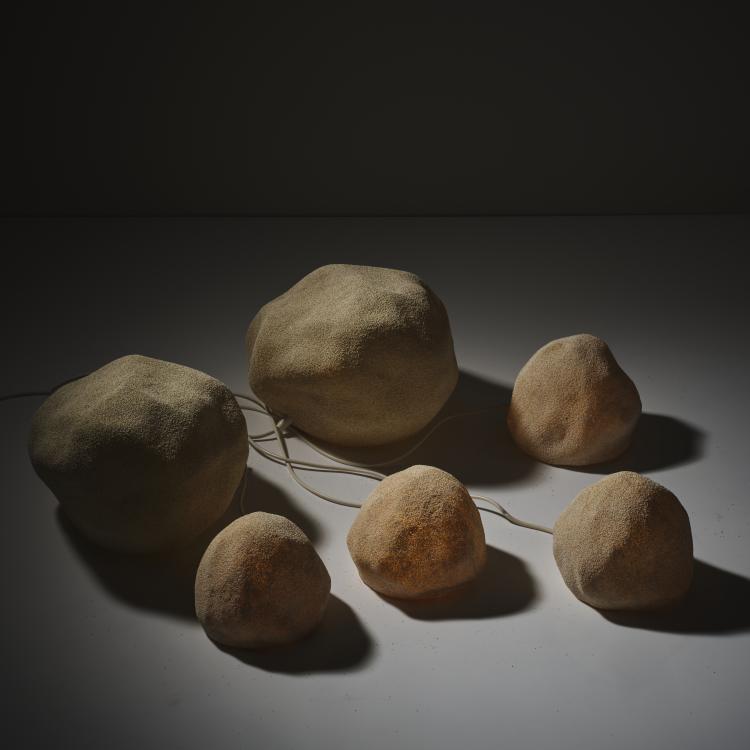 Bild 3 zu Objekt, Sechs Leuchtsteine, 1970er Jahre, Italien, 163C 325