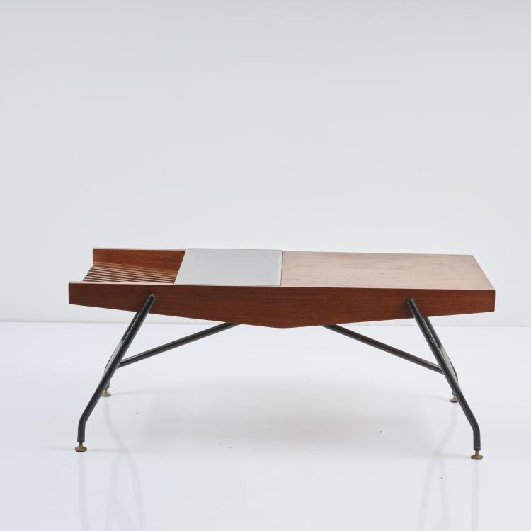 Hauptbild zu Objekt, Sofatisch mit Zeitungsablage, um 1957, Italien, 163C 294