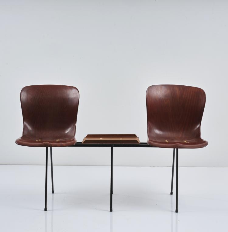 Hauptbild zu Objekt, 2 '1507' benches, c. 1956, Fl&ouml;totto, Elmar, G&uuml;tersloh, 164B 390