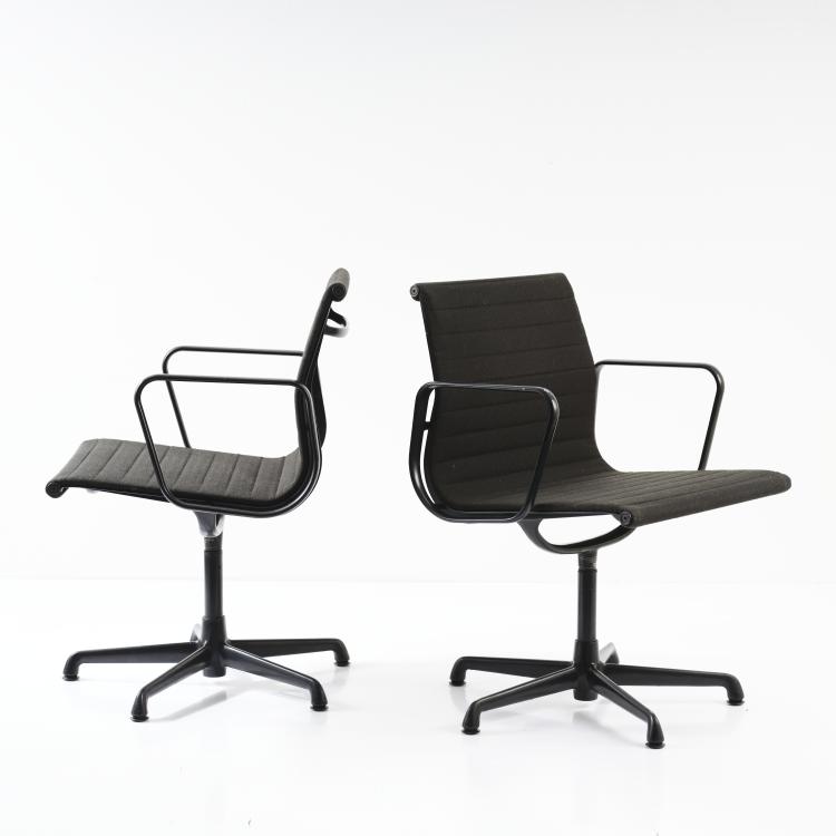Hauptbild zu Objekt, Zwei St&uuml;hle 'Aluminum Group', 1958, Charles Eames,Ray Eames, ICF Cadsana f&uuml;r Miller, Herman, Zeeland, 163C 528